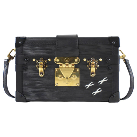 Louis Vuitton Black Epi Leather Petite Malle Bag