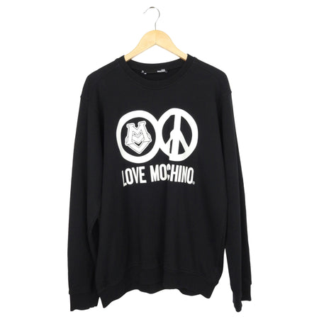 Louis Vuitton Black Peace & Love Print Cotton Crew Neck T-Shirt XL