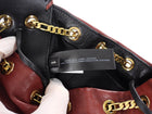 Marc Jacobs Red Croc Embossed Leather Sway Chain Bucket Bag