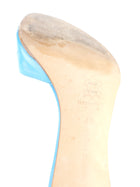 Manolo Blahnik Electric Blue Open Toe Stiletto Heel Rosettado Sandals - 40