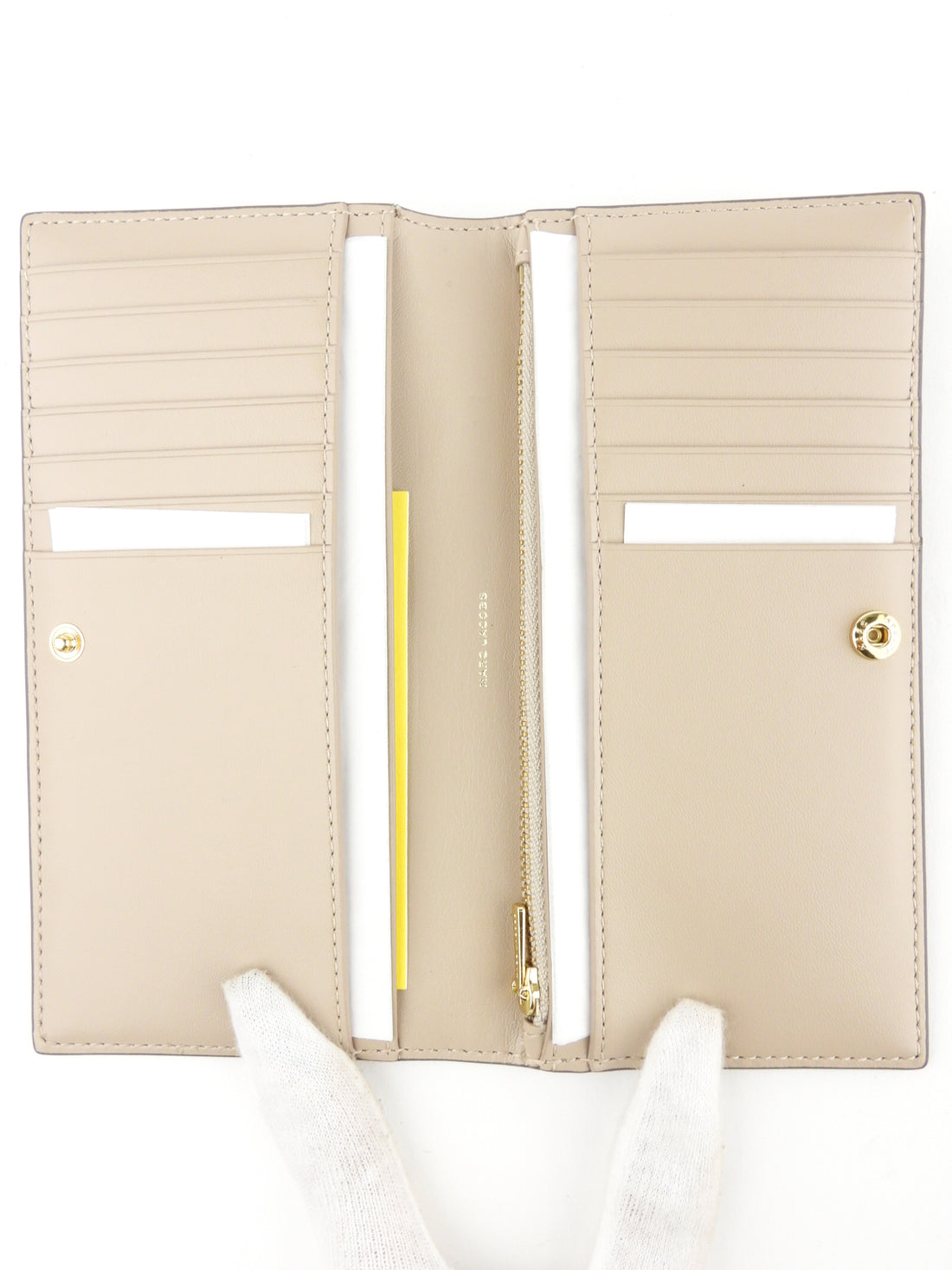 Beige Wallet Marc Jacobs Beige Leather The Slim 84 Bifold Long Wallet – I MISS YOU ...