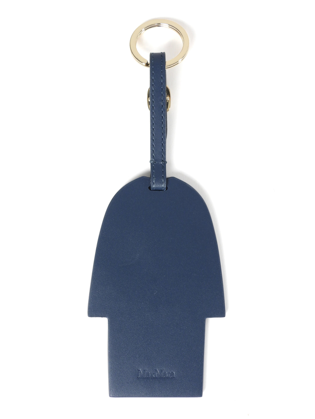 Max Mara Navy Blue Leather Coat Bag Charm Keyring
