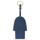 Max Mara Navy Blue Leather Coat Bag Charm Keyring