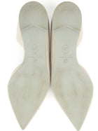 McQ Alexander McQueen Stone Grey Leather Ada Punk Pointed Flats - 37