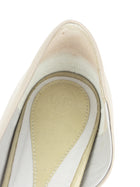 McQ Alexander McQueen Stone Grey Leather Ada Punk Pointed Flats - 37