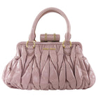 Miu Miu Metelasse Quilted Rose Quartz Pink Leather Frame Bag