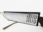 Miu Miu Black Gold Logo Temple Wire Frame Sunglasses SMU53W