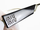 Miu Miu Black Gold Logo Temple Wire Frame Sunglasses SMU53W