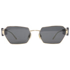 Miu Miu Black Gold Logo Temple Wire Frame Sunglasses SMU53W