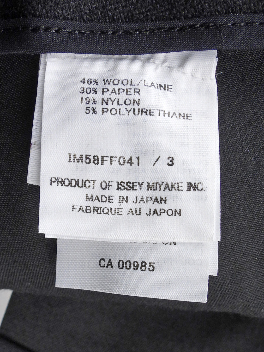 Issey Miyake Black Wool Blend Structured High Straight Trouser Pants - 3 / L