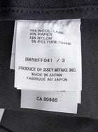 Issey Miyake Black Wool Blend Structured High Straight Trouser Pants - 3 / L