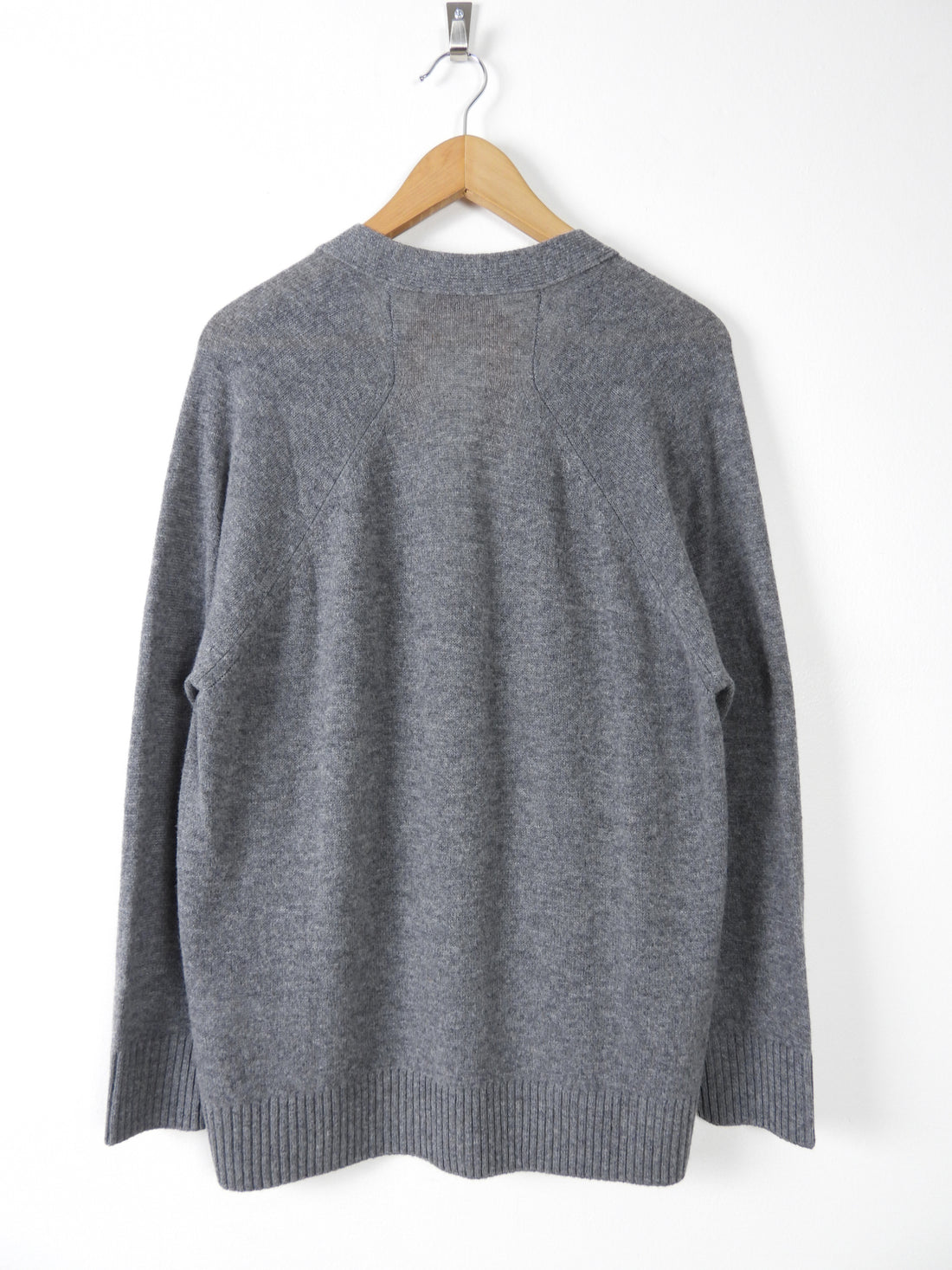 No. 21 Grey Wool and Cashmere Jewel Button Cardigan - S / M