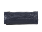 Balenciaga Navy Blue Lambskin Moto Classic City Bag