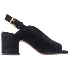 Nomasei Baghera Black Suede Block Heel Sandals - 37