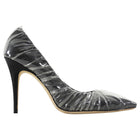Jimmy Choo x Off-White Anne Black Satin Clear Vinyl Wrap Pumps - 42