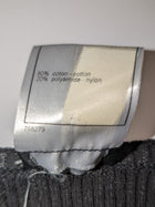 Chanel 06P Black Rib Knit Top with Lace Hem - FR42 (8/10)