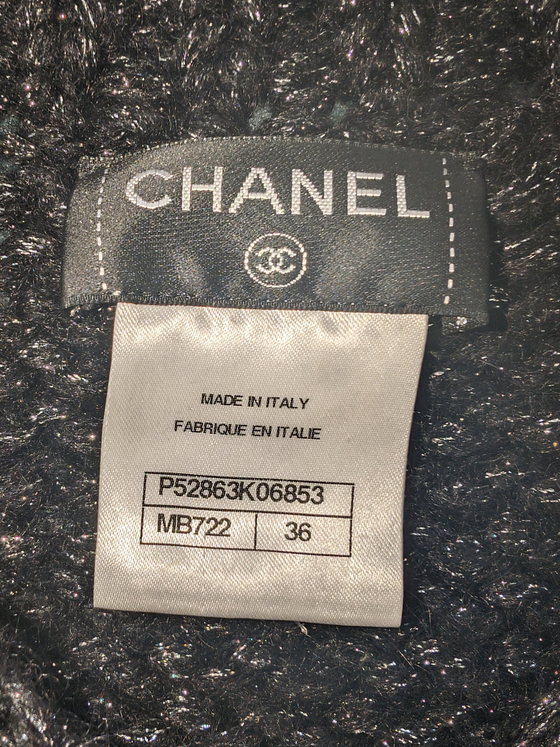 Chanel 2015 AW Black and Brown Shimmer Knit Cardigan Sweater - FR36 / 4