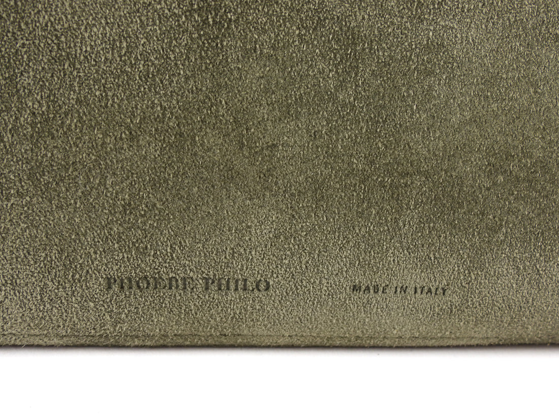 Phoebe Philo Dark Olive Green Small Gig Suede Shoulder Bag