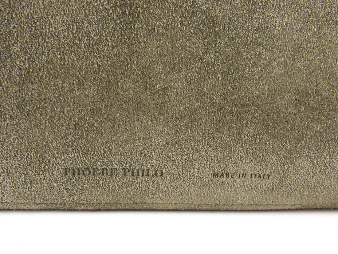 Phoebe Philo Dark Olive Green Small Gig Suede Shoulder Bag
