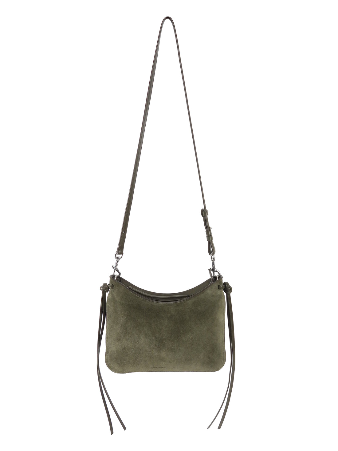 Phoebe Philo Dark Olive Green Small Gig Suede Shoulder Bag