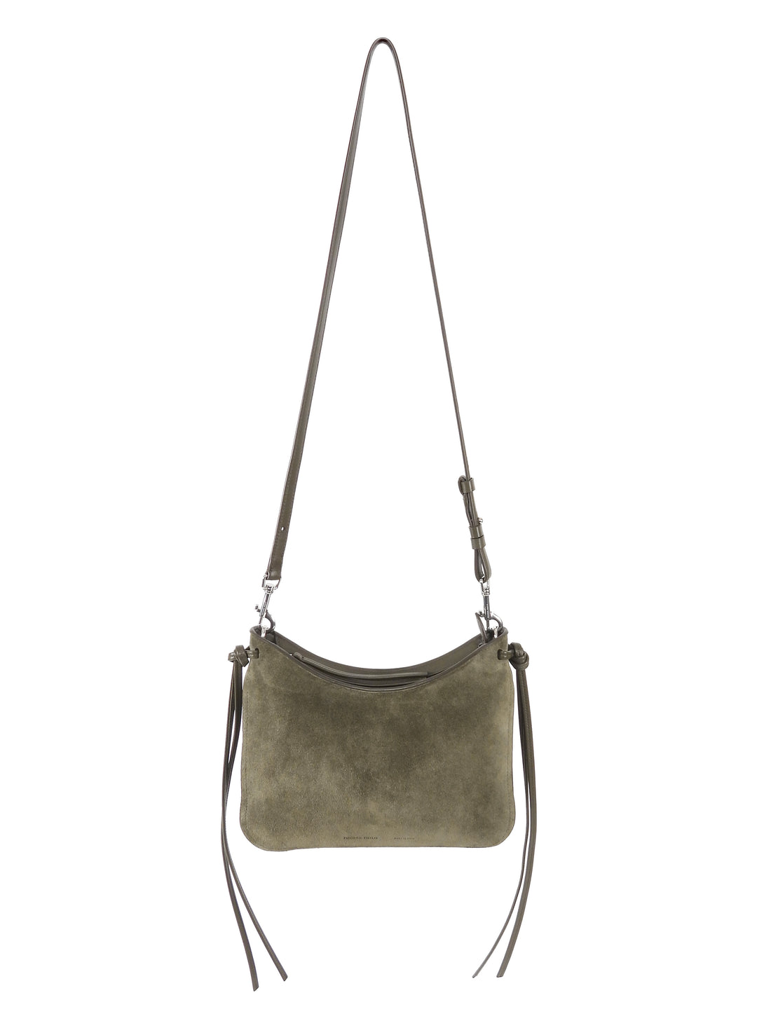 Phoebe Philo Dark Olive Green Small Gig Suede Shoulder Bag