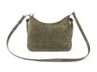 Phoebe Philo Dark Olive Green Small Gig Suede Shoulder Bag