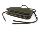 Phoebe Philo Dark Olive Green Small Gig Suede Shoulder Bag