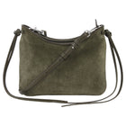 Phoebe Philo Dark Olive Green Small Gig Suede Shoulder Bag