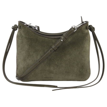 Phoebe Philo Dark Olive Green Small Gig Suede Shoulder Bag