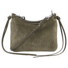 Phoebe Philo Dark Olive Green Small Gig Suede Shoulder Bag