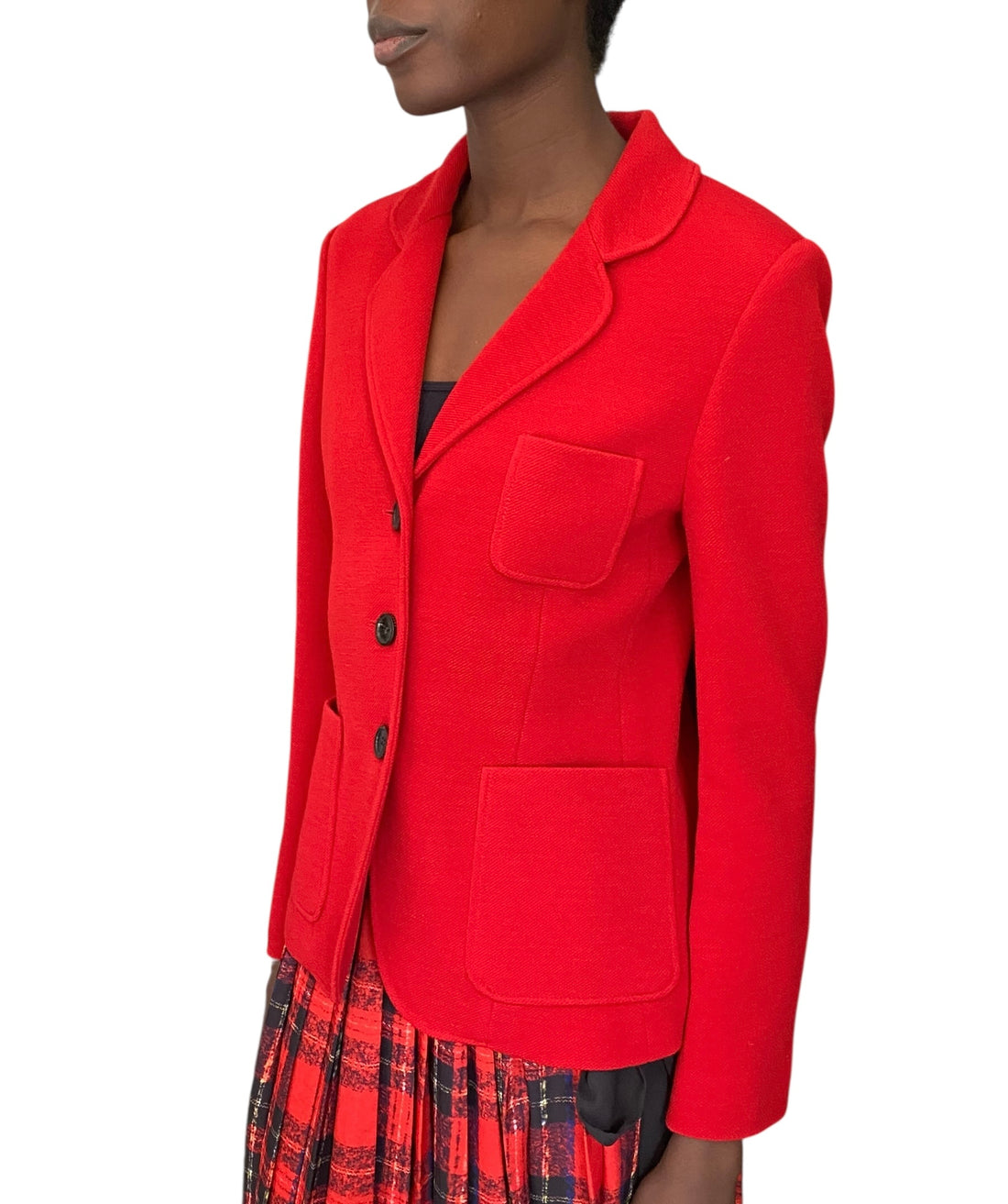 Gucci 2024 Red Wool Tailored Jacket - 42 / US 6