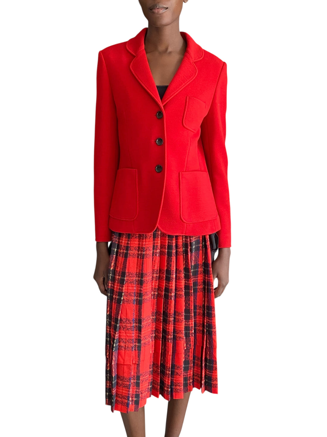Gucci 2024 Red Wool Tailored Jacket - 42 / US 6