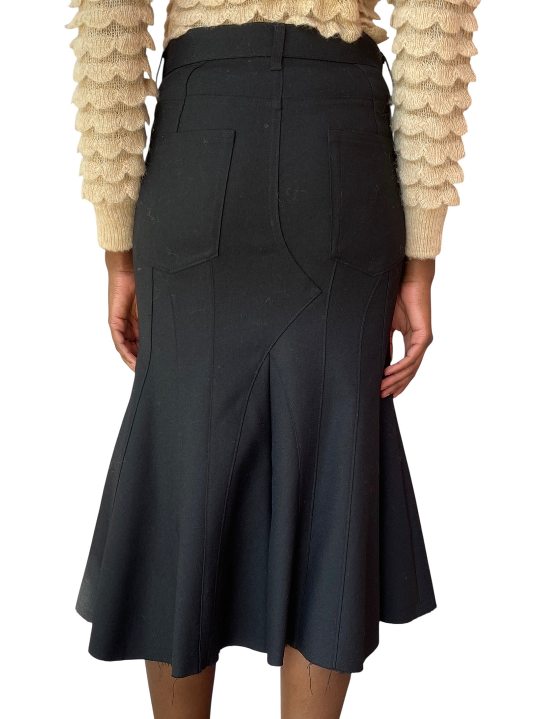 Junya Watanabe Black Wool Mermaid Skirt - XS / S