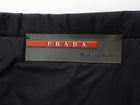Prada Linea Rossa Black Felted Wool and Mohair Nylon Panelled A Line Midi Skirt - 42