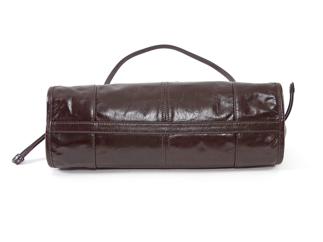 Prada Brown Medium Leather Bonnie Shoulder Bag Medium