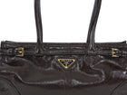 Prada Brown Medium Leather Bonnie Shoulder Bag Medium