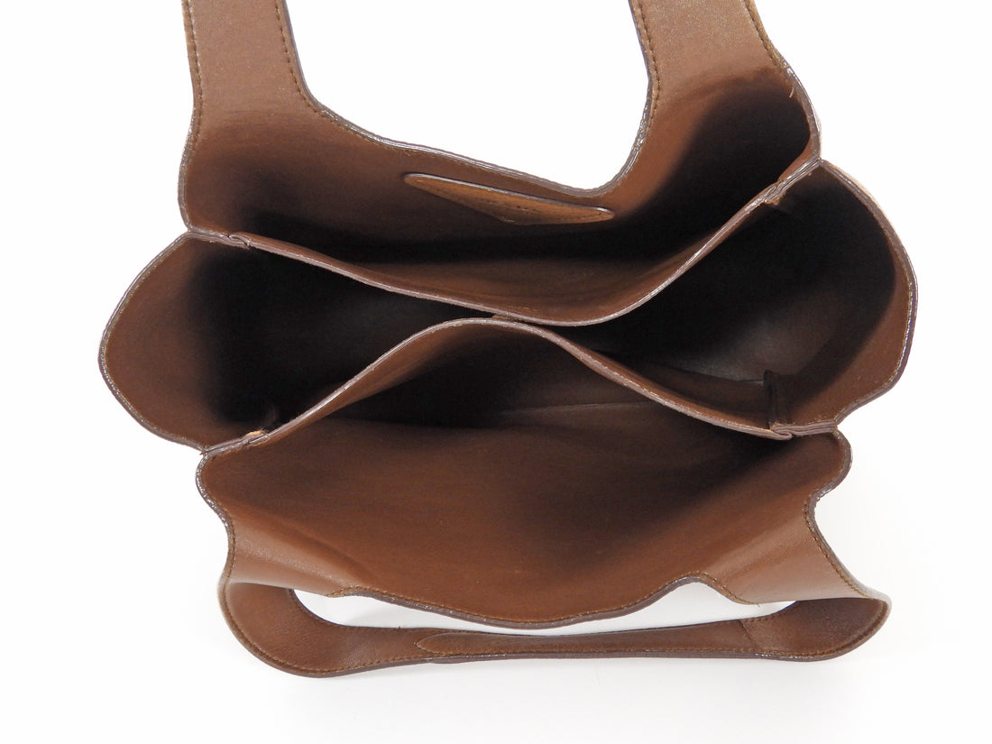 Prada Tan Brown Vitello Daino Leather Tote