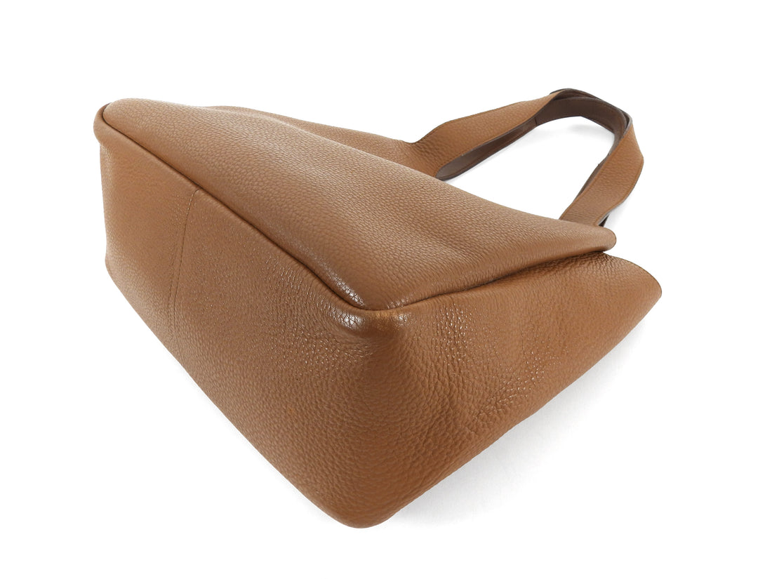 Prada Tan Brown Vitello Daino Leather Tote