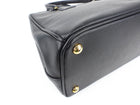 Prada Black Saffiano Leather Galleria Double Zip Two-Way Tote Bag