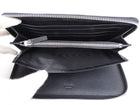 Prada Black Tessuto Nylon and Saffiano Leather Large Travel Organizer Zip Wallet