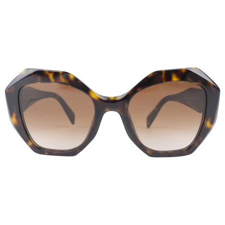 Prada Brown Tortoise Shell Ombre Lens Geometric Symbole Logo Sunglasses