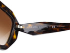 Prada Brown Tortoise Shell Ombre Lens Geometric Symbole Logo Sunglasses