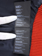 Prada FW2013 Camel and Red Wool Knit Asymmetrical Draped Coat - 40