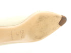 Prada Ivory Leather Pointed Toe Flats - 38.5