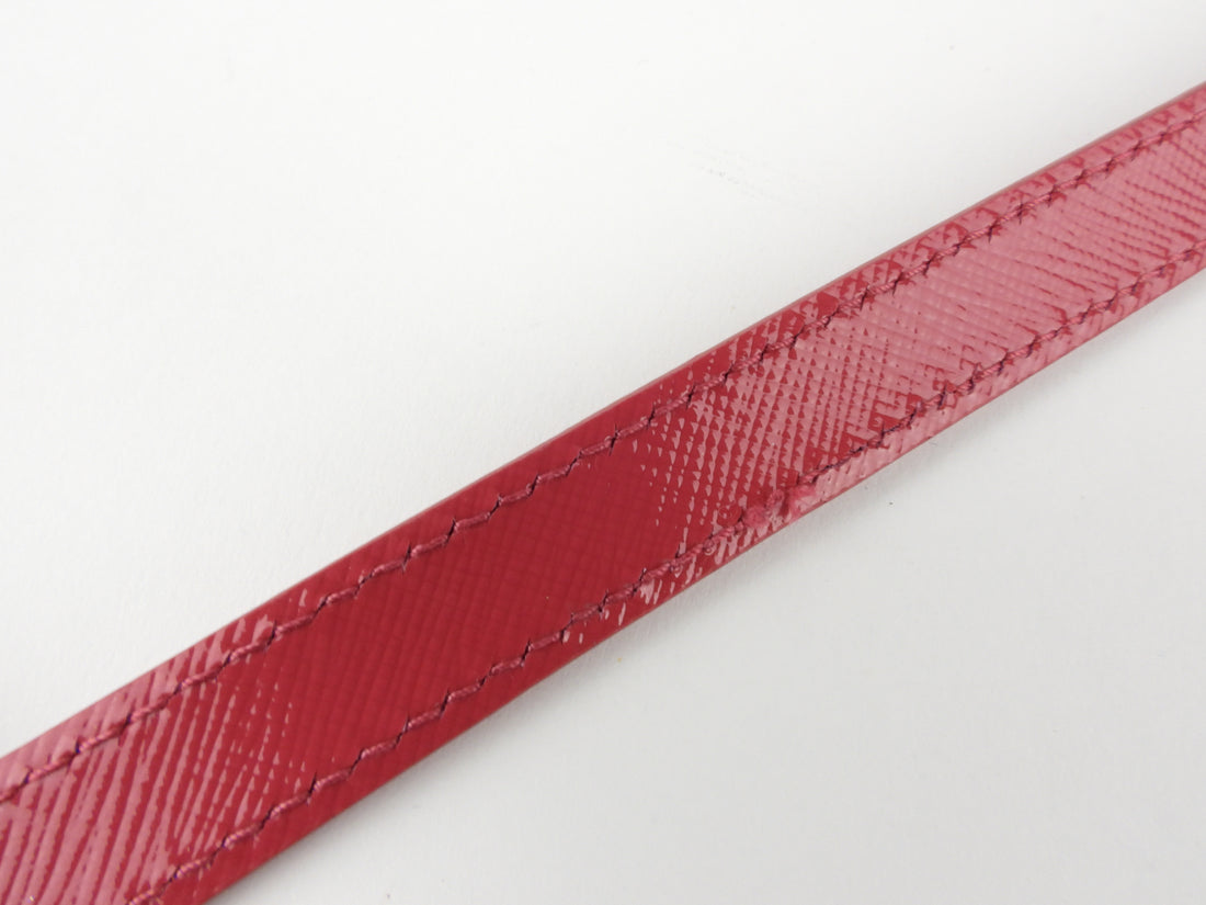 Prada Pink Glossy Electric Saffiano Leather Shoulder Strap