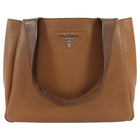Prada Tan Brown Vitello Daino Leather Tote