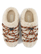 Prada Suede and Shearling Lace Up Mules - 36.5 / 37