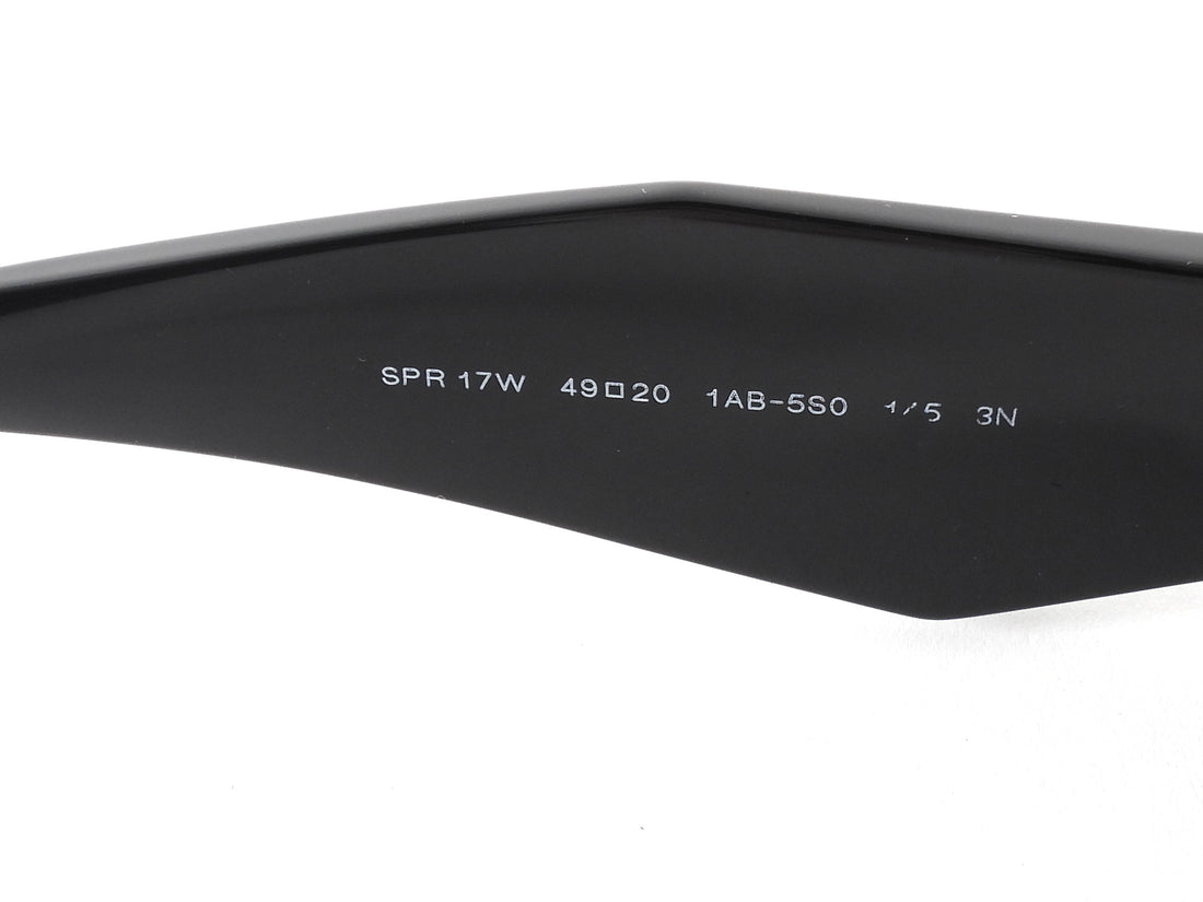 Prada Black Acetate Symbole Sunglasses SPR 17W