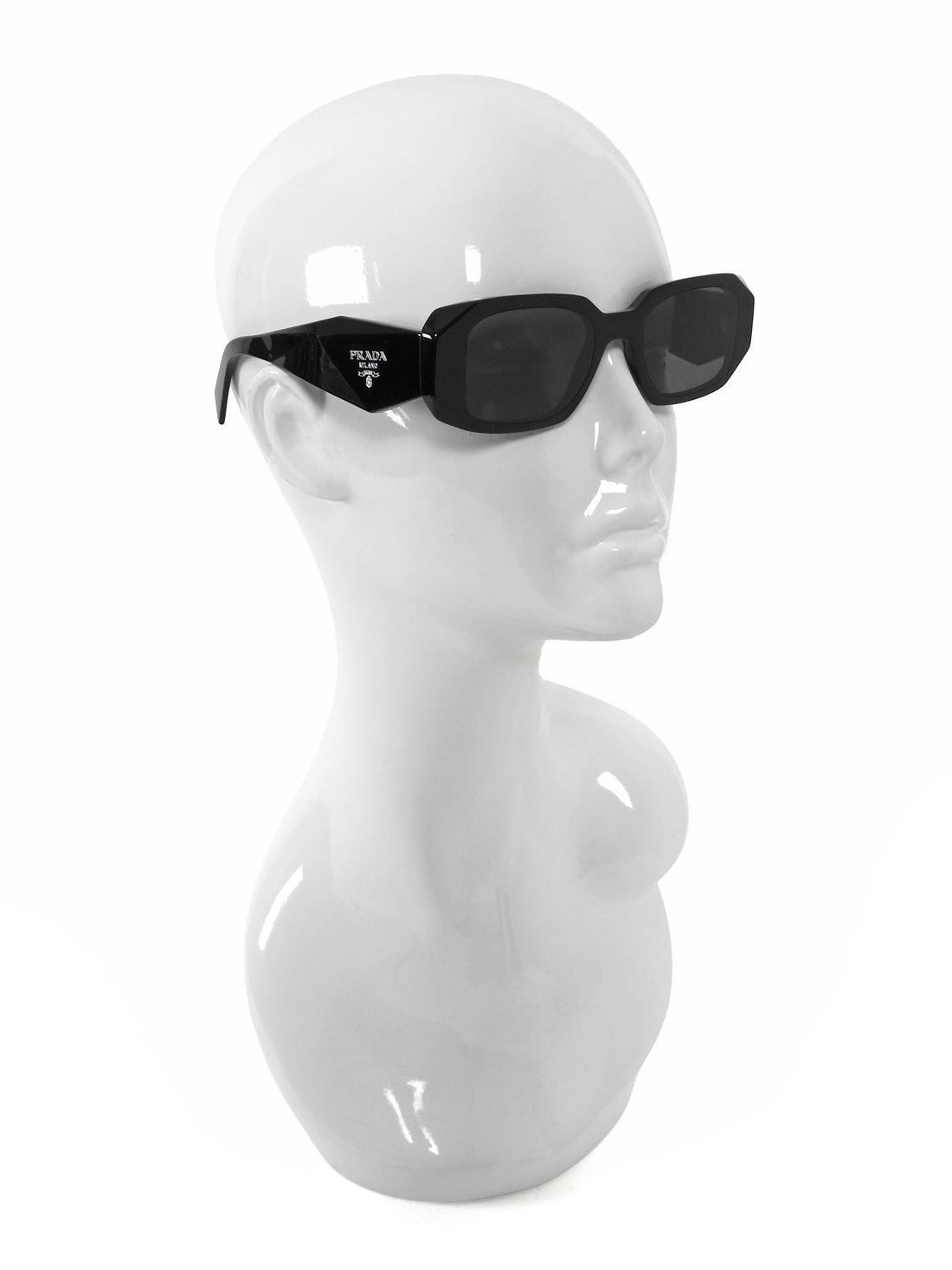 Prada Black Acetate Symbole Sunglasses SPR 17W