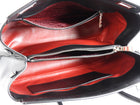 Prada Black Saffiano Leather Twin Turnlock Double Bag